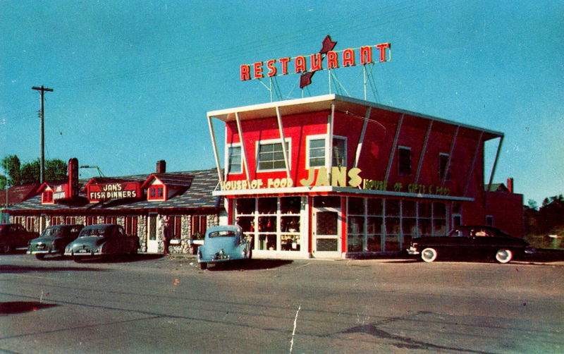 Jans Restaurant - Postcard